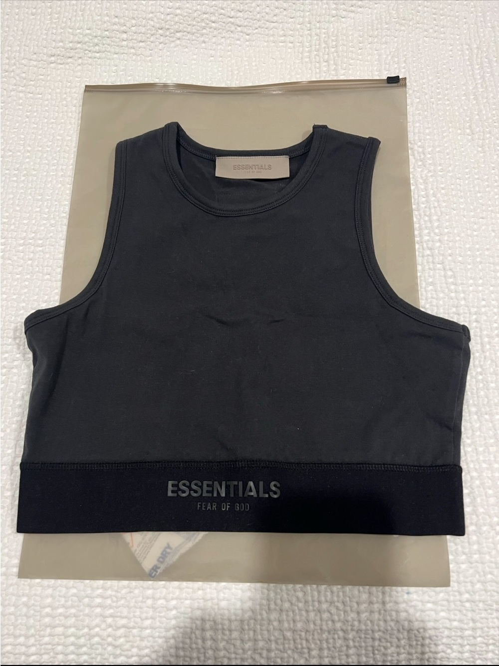 Essentials Black Crewneck T-Shirt with Neutral Tag